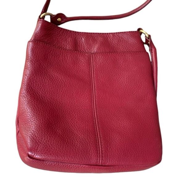 B. Makowsky Red Leather Crossbody Bag - Picture 3 of 4